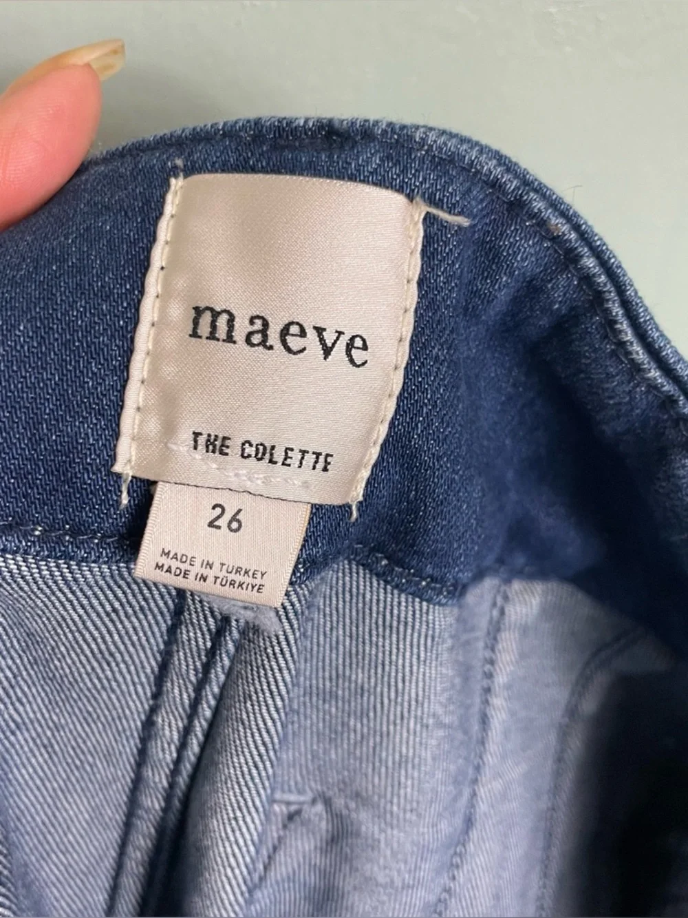 Maeve The Colette Pants Cropped Wide Leg Women Size 26 Navy Blue Stretch - Picture 9 of 10